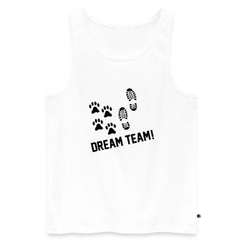 dream team - Männer Premium Bio Tank Top - Weiß - Vorne - AI Model Male 178 light (178cm)