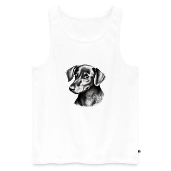 Hundebesitzer Labrador Hunde Terrier Hundehalter - Männer Premium Bio Tank Top - Weiß - Vorne - Michal (187cm)