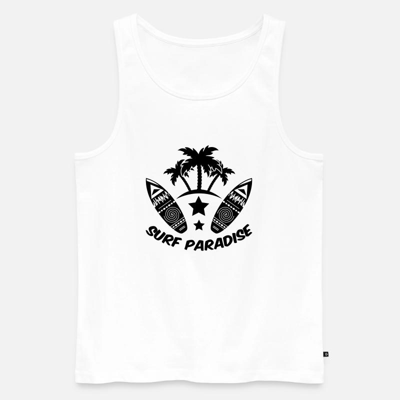 surf paradise - Männer Premium Bio Tank Top - Weiß