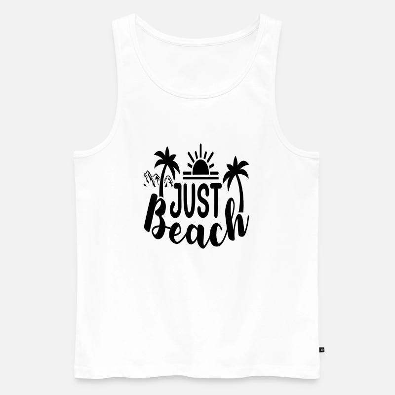 Just Beach - Männer Premium Bio Tank Top - Weiß