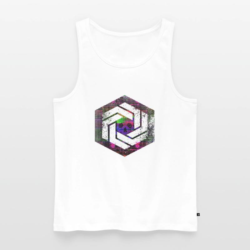 Codage géométrique du programmeur de programmation hexagonale Débardeur bio Premium Homme