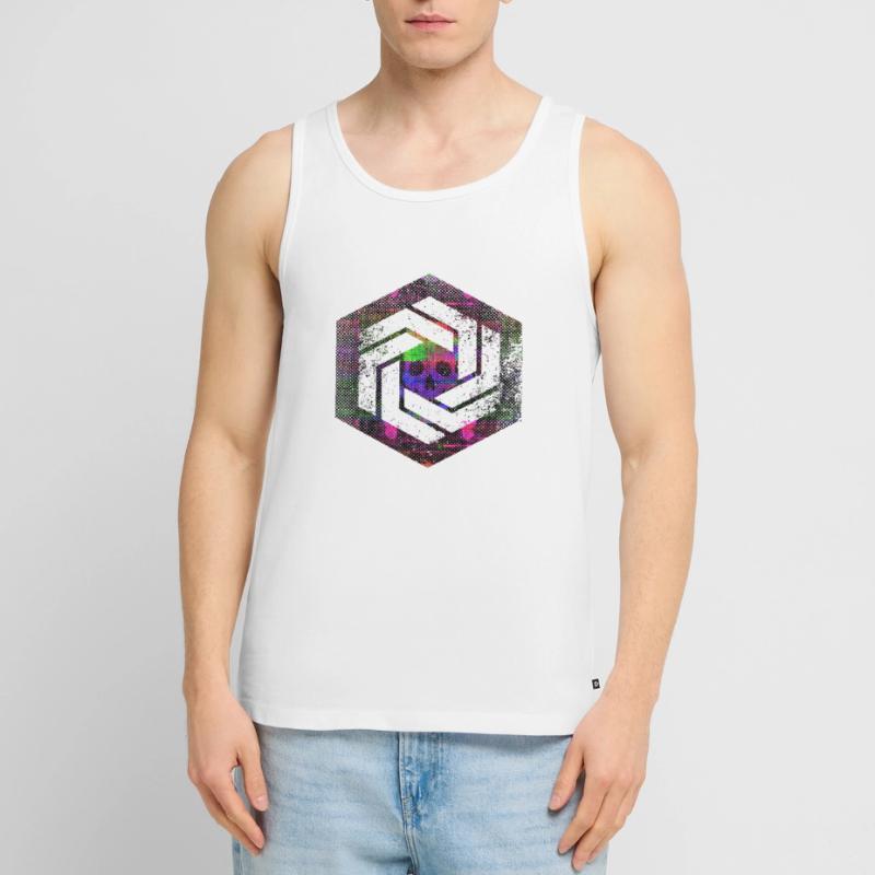Codage géométrique du programmeur de programmation hexagonale Débardeur bio Premium Homme