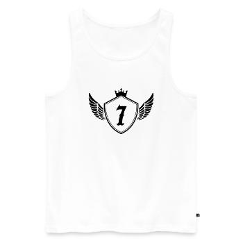 Armoiries 7 - Débardeur bio Premium Homme - blanc - Devant - Michal (187cm)