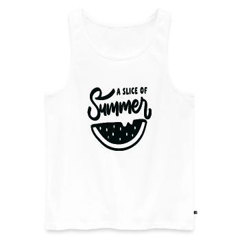 A Slice Of Summer - Männer Premium Bio Tank Top - Weiß - Vorne - AI Model Male 178 light (178cm)