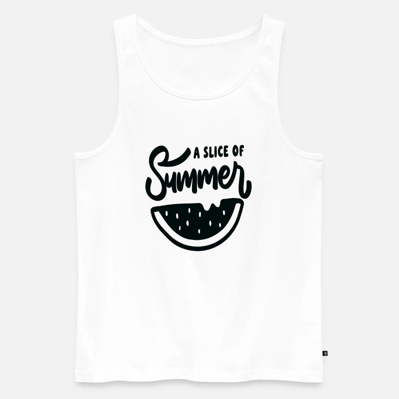 A Slice Of Summer - Männer Premium Bio Tank Top - Weiß