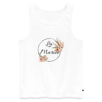 La mariée floral - Débardeur bio Premium Homme - blanc - Devant - Michal (187cm)