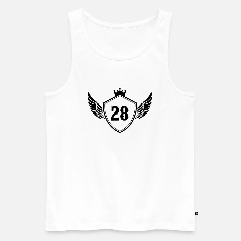 wappen 28 - Männer Premium Bio Tank Top - Weiß