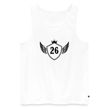 Armoiries 26 - Débardeur bio Premium Homme - blanc - Devant - Michal (187cm)