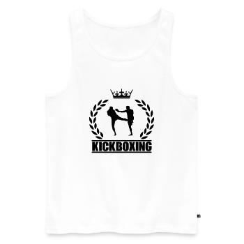 Kickboxing - Männer Premium Bio Tank Top - Weiß - Vorne - Michal (187cm)