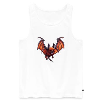 Flughund aus einem alten Videospiel in 8 Bit - Männer Premium Bio Tank Top - Weiß - Vorne - AI Model Male 178 light (178cm)