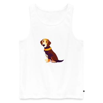 Dog owner Dogs Dog owners German Shepherd dog - Men's Premium Organic Tank Top - white - Front - Michal (187cm)