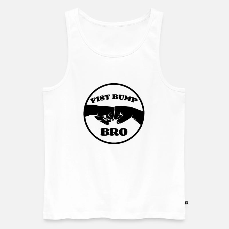 Faust Bump Bro - Männer Premium Bio Tank Top - Weiß