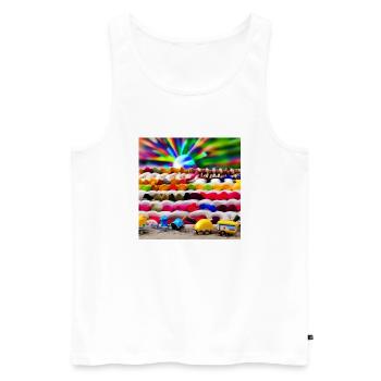 Spielzeug an der sonnigen Küste - Männer Premium Bio Tank Top - Weiß - Vorne - AI Model Male 178 light (178cm)