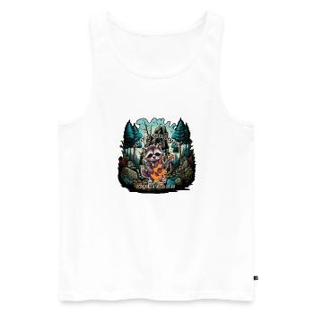 Get Ready To Rock With This Epic Forest Stage - Men's Premium Organic Tank Top - white - Front - AI Model Male 178 light (178cm)