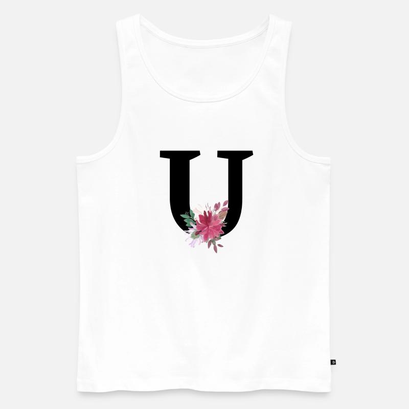 Blumenbrief - Männer Premium Bio Tank Top - Weiß