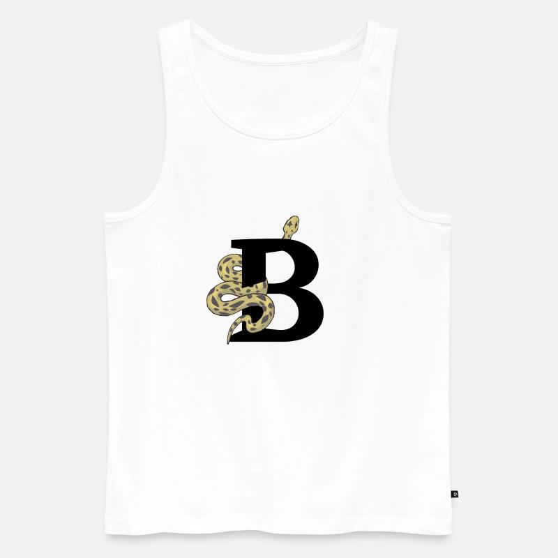 Buchstabe b Schlange - Männer Premium Bio Tank Top - Weiß