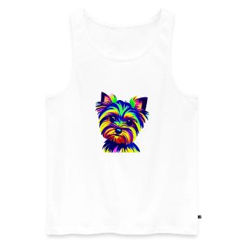 Dog Owner Dogs Terrier Dog Owner Dog - Men's Premium Organic Tank Top - white - Front - Michal (187cm)
