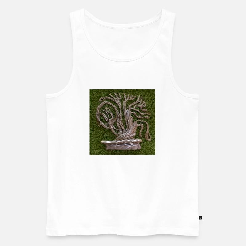 Alter Baum wird grün - Männer Premium Bio Tank Top - Weiß