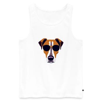 Dog Owner Terrier Dog Owner Dogs Dog - Men's Premium Organic Tank Top - white - Front - Michal (187cm)