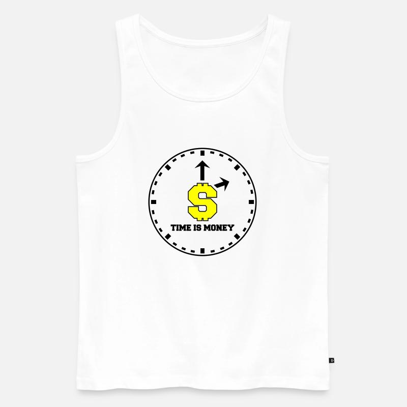 time is money 2 - Männer Premium Bio Tank Top - Weiß