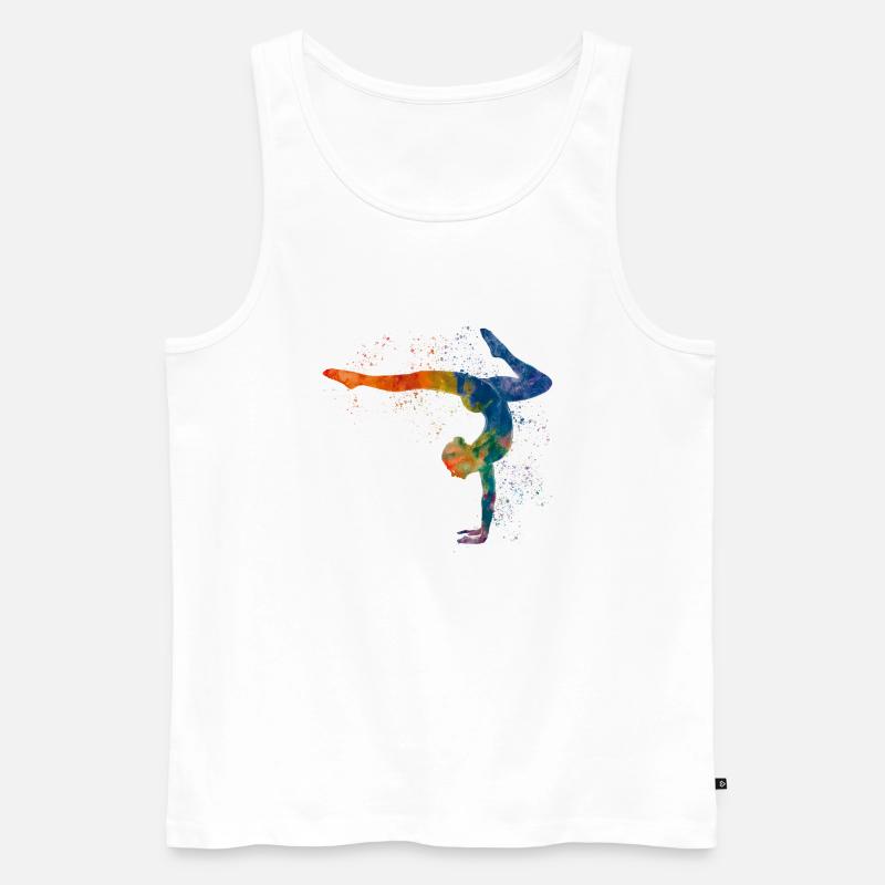 Exercice de yoga - Débardeur bio Premium Homme - blanc