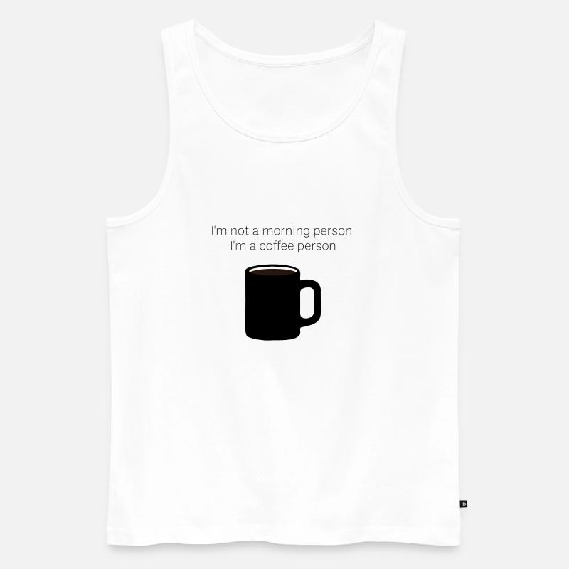 Ich bin ein Kaffeemensch - Männer Premium Bio Tank Top - Weiß
