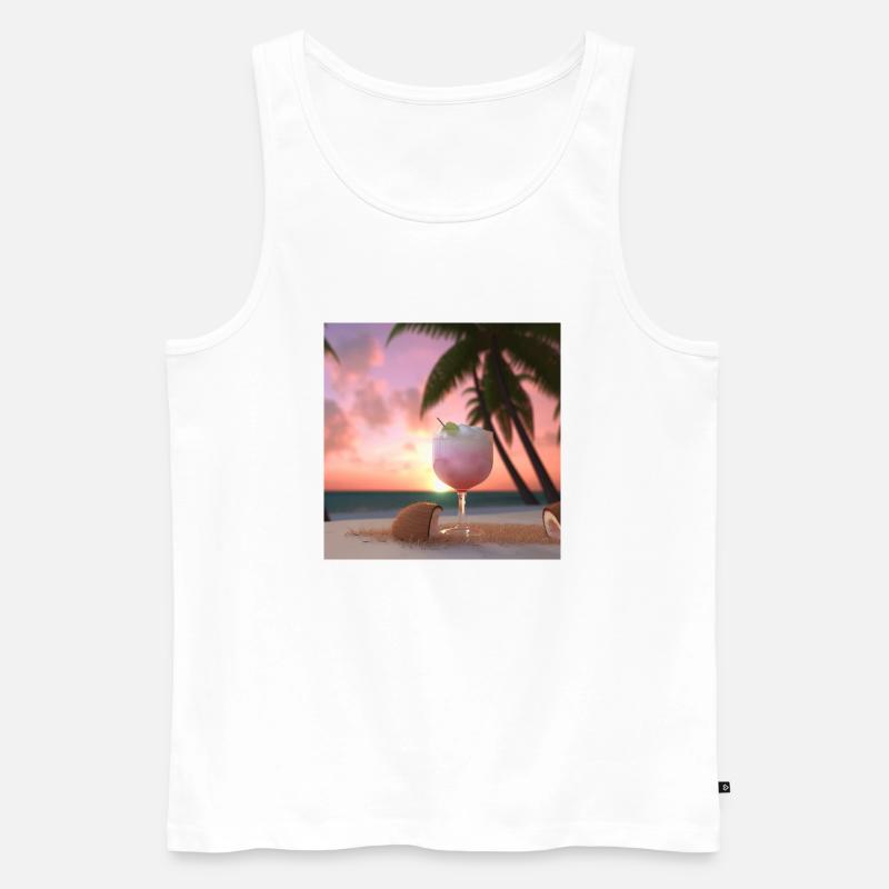 Cocktail 4 Geschenk - Männer Premium Bio Tank Top - Weiß