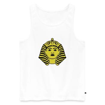 pharaon - Débardeur bio Premium Homme - blanc - Devant - AI Model Male 178 light (178cm)