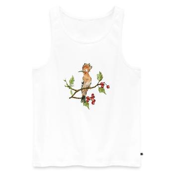 Oiseau coloré - Débardeur bio Premium Homme - blanc - Devant - Michal (187cm)