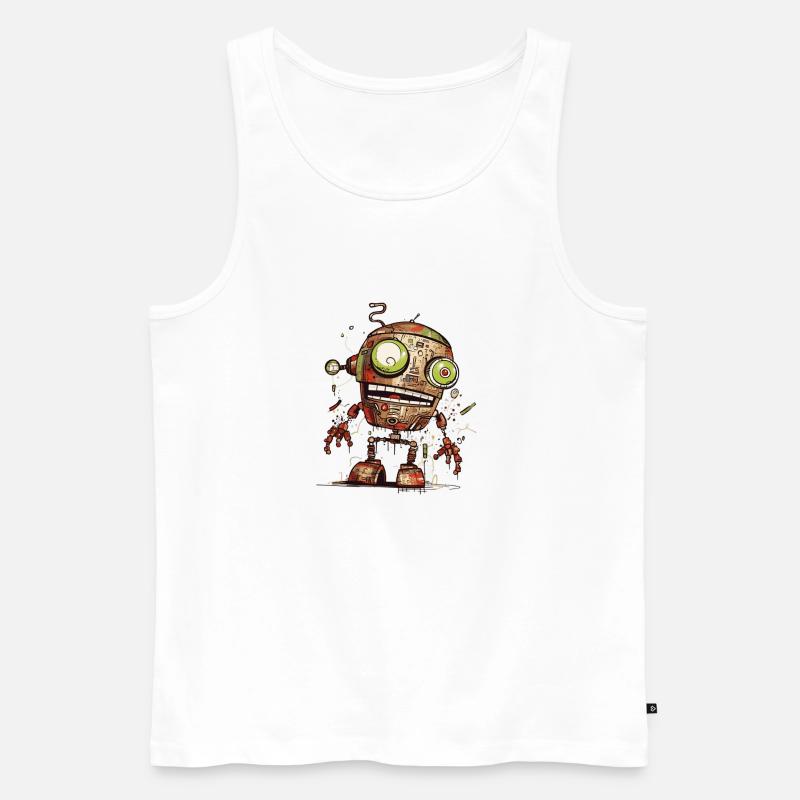 Roboter Déglingo - Männer Premium Bio Tank Top - Weiß