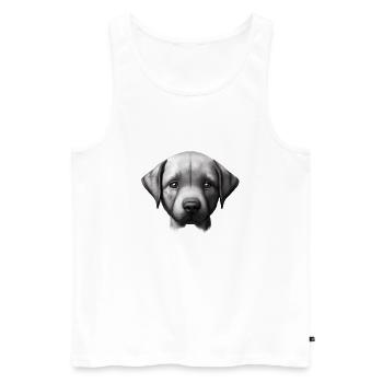 Propriétaire de chien Golden Retriever Chien Chiot Chiens - Débardeur bio Premium Homme - blanc - Devant - Michal (187cm)