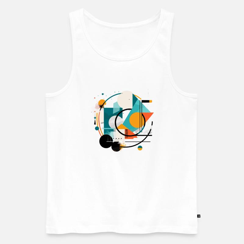 Abstraktes geometrisches Design - Männer Premium Bio Tank Top - Weiß