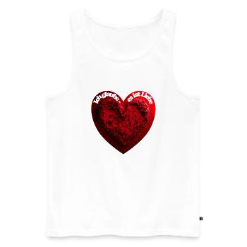 Ich glaube, es ist Liebe - Männer Premium Bio Tank Top - Weiß - Vorne - Michal (187cm)