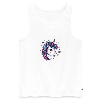 Licorne - Débardeur bio Premium Homme - blanc - Devant - Michal (187cm)