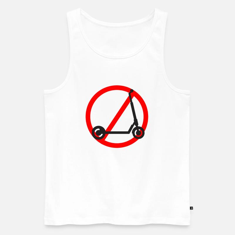 E-Scooter Roller - Männer Premium Bio Tank Top - Weiß