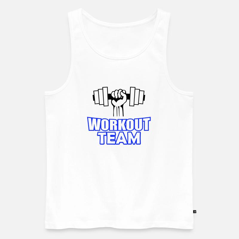 Workout Team - Männer Premium Bio Tank Top - Weiß
