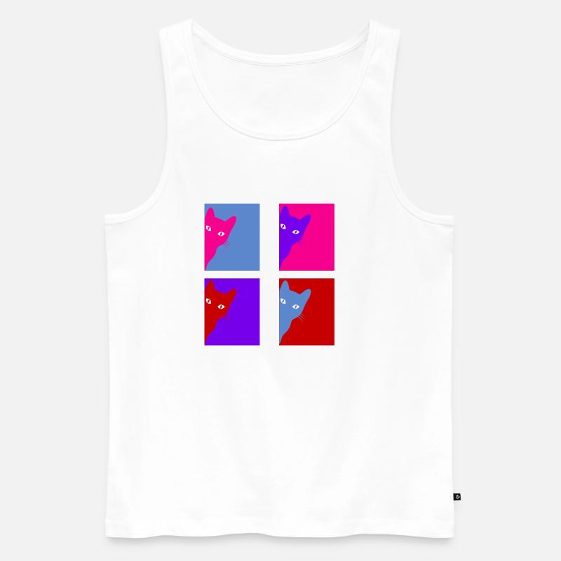 Retro-Chat - Männer Premium Bio Tank Top - Weiß