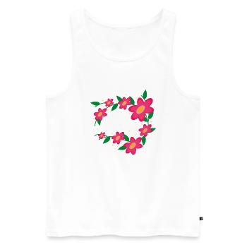 Flower Flower Plant - Men's Premium Organic Tank Top - white - Front - Michal (187cm)