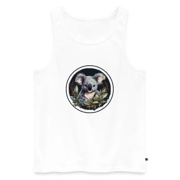 Koala mignon - Débardeur bio Premium Homme - blanc - Devant - Michal (187cm)