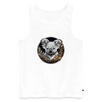 Koala mignon - Débardeur bio Premium Homme - blanc - Devant - Michal (187cm)
