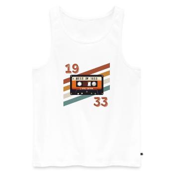 1933 Retro-Vintage-Jubiläum - Männer Premium Bio Tank Top - Weiß - Vorne - Michal (187cm)