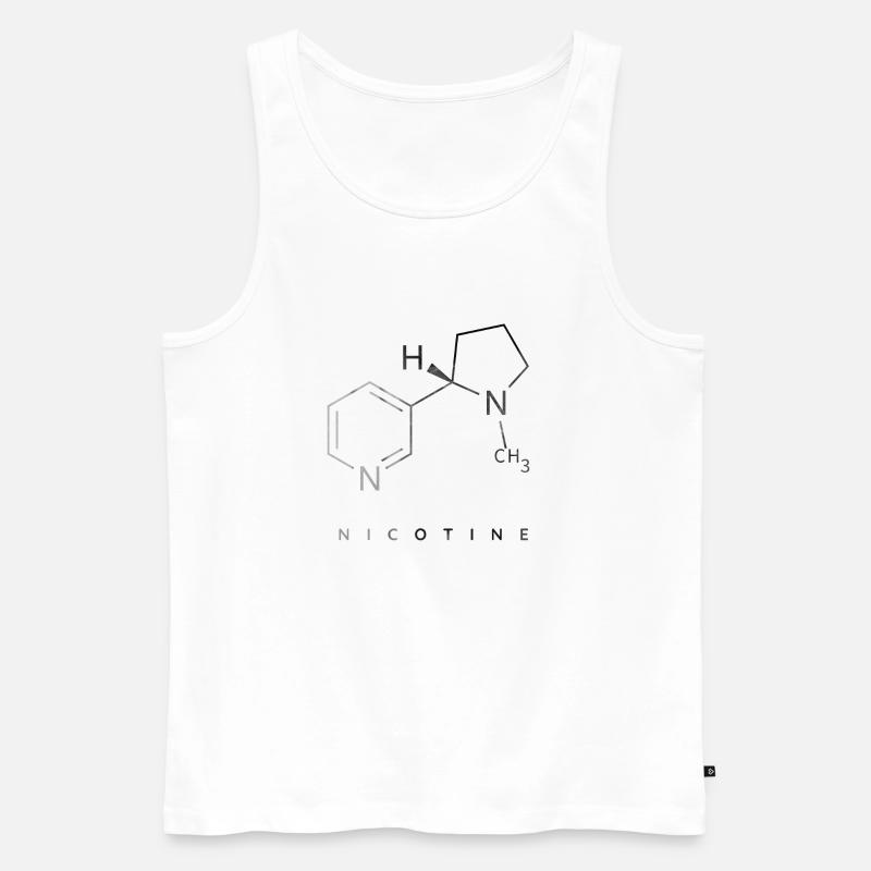 Nikotin-Molekül - Männer Premium Bio Tank Top - Weiß