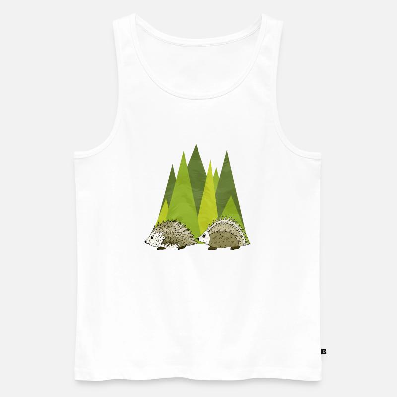 Igel - Männer Premium Bio Tank Top - Weiß