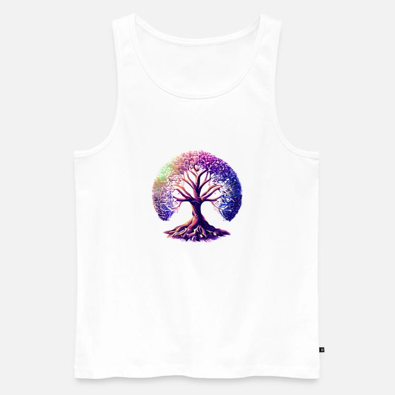 Lebensbaum Baum des Lebens keltischer Lebensbaum - Männer Premium Bio Tank Top - Weiß