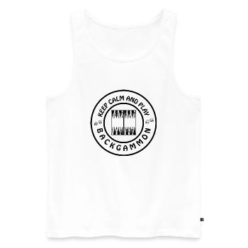 boardgame chess backgammon game night - Männer Premium Bio Tank Top - Weiß - Vorne - Michal (187cm)