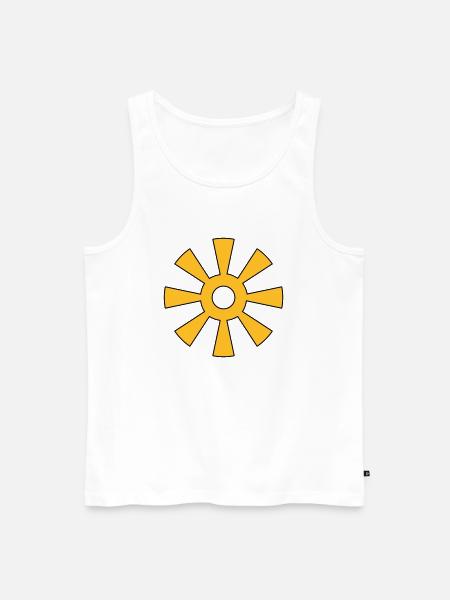 Sun VECTOR - Men's Premium Organic Tank Top - white