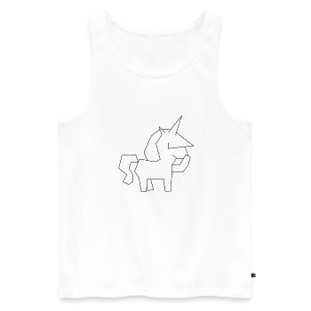 Ashton the Unicorn - Men's Premium Organic Tank Top - white - Front - Michal (187cm)