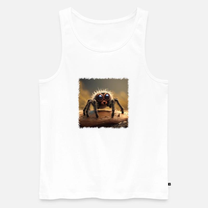 Süße Spinne - Männer Premium Bio Tank Top - Weiß