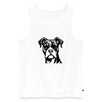 Boxer Dog Dog Breeds - Men's Premium Organic Tank Top - white - Front - Michal (187cm)