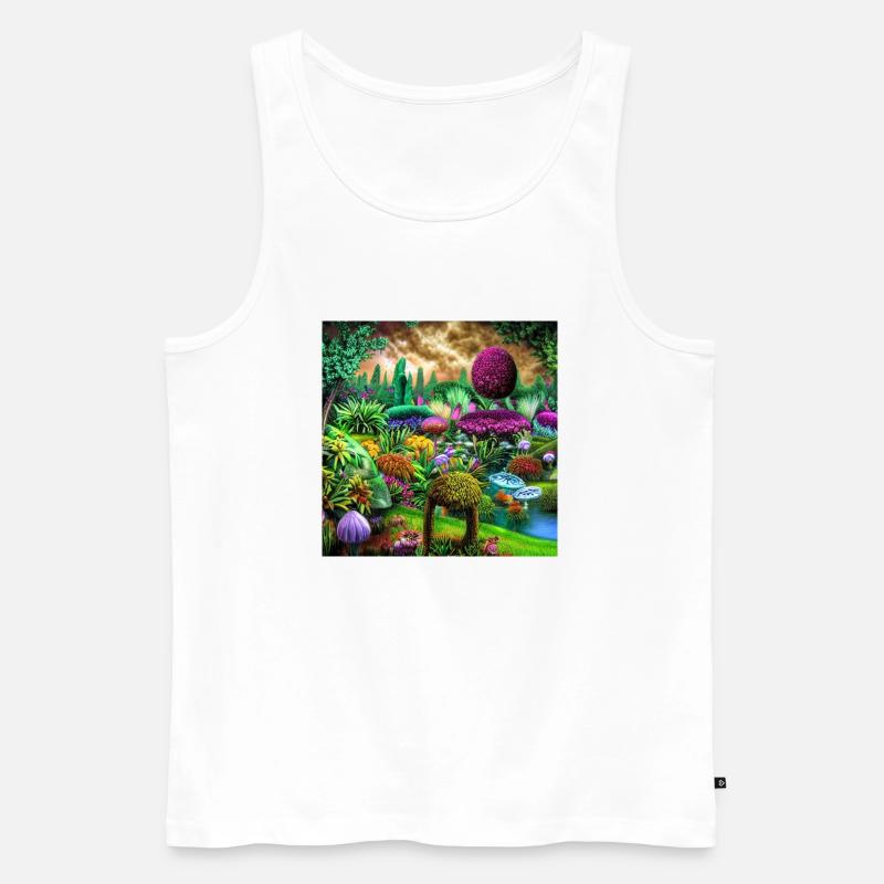 Future Garten - Männer Premium Bio Tank Top - Weiß